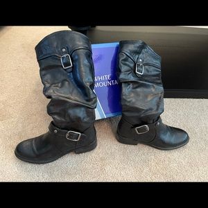 White mountain knee boots